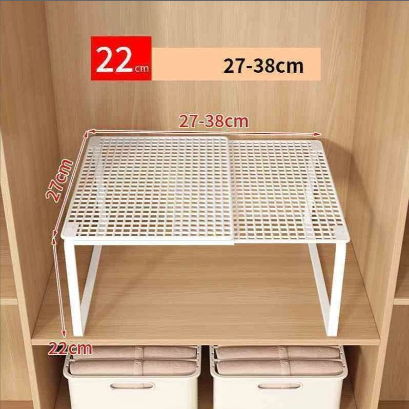 FlexiStack Expandable Closet Shelf Doubler (SpaceMax Grid Edition)