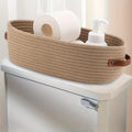 CozyNest – Woven Storage Basket with Leather Handles