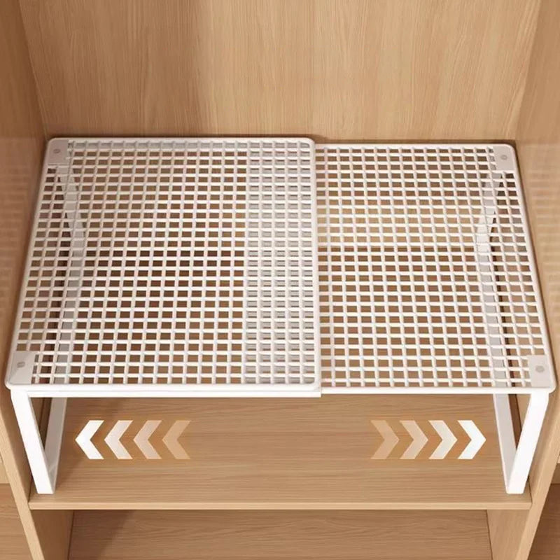 FlexiStack Expandable Closet Shelf Doubler (SpaceMax Grid Edition)