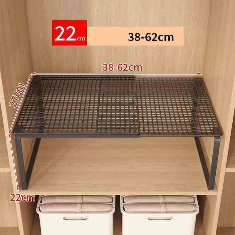 FlexiStack Expandable Closet Shelf Doubler (SpaceMax Grid Edition)