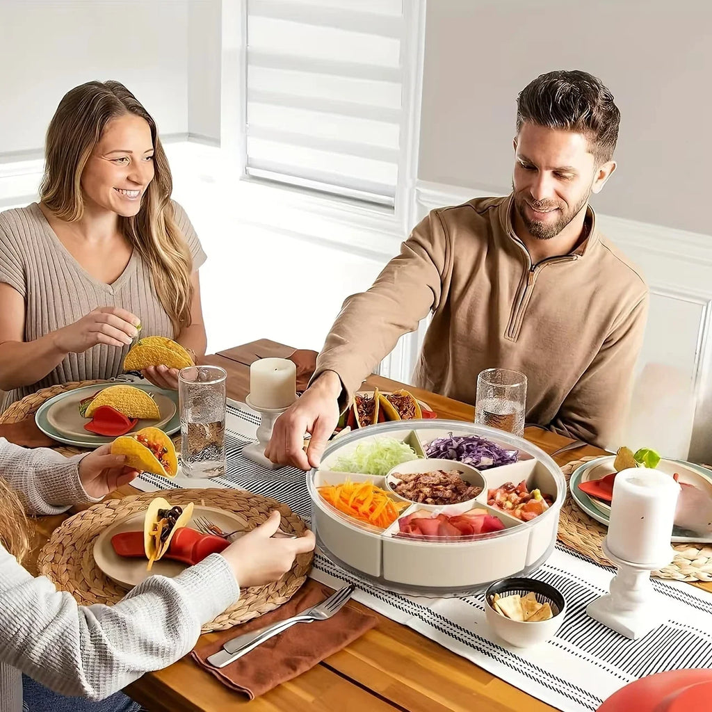 Snacksy - 5-Compartment Food Storage Tray