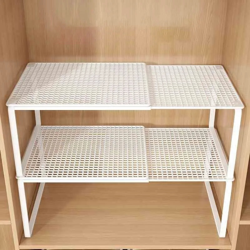 FlexiStack Expandable Closet Shelf Doubler (SpaceMax Grid Edition)