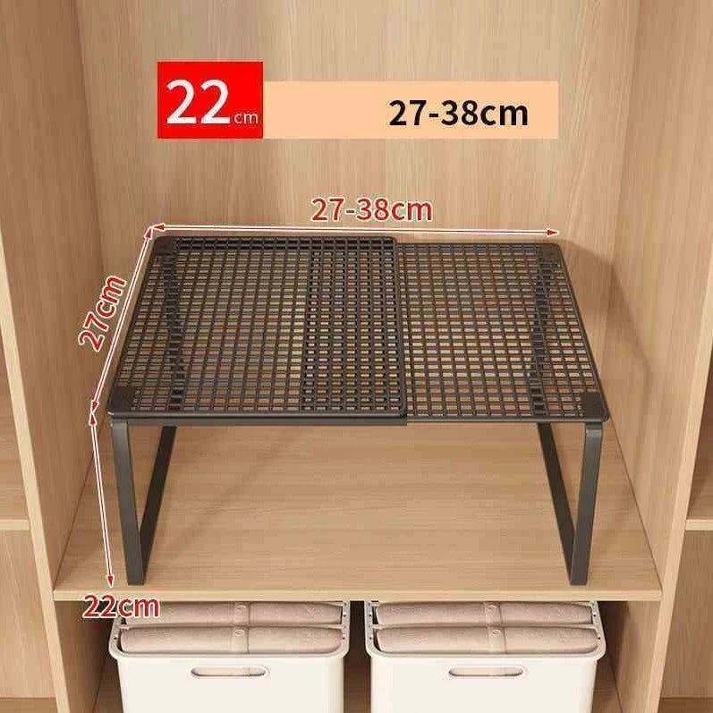 FlexiStack Expandable Closet Shelf Doubler (SpaceMax Grid Edition)