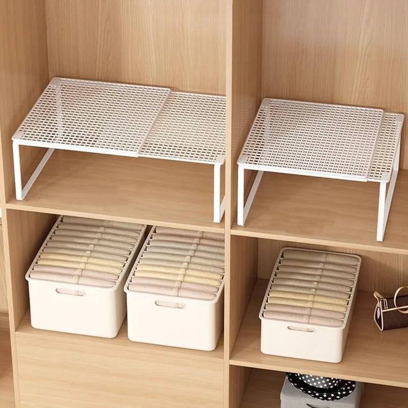 FlexiStack Expandable Closet Shelf Doubler (SpaceMax Grid Edition)