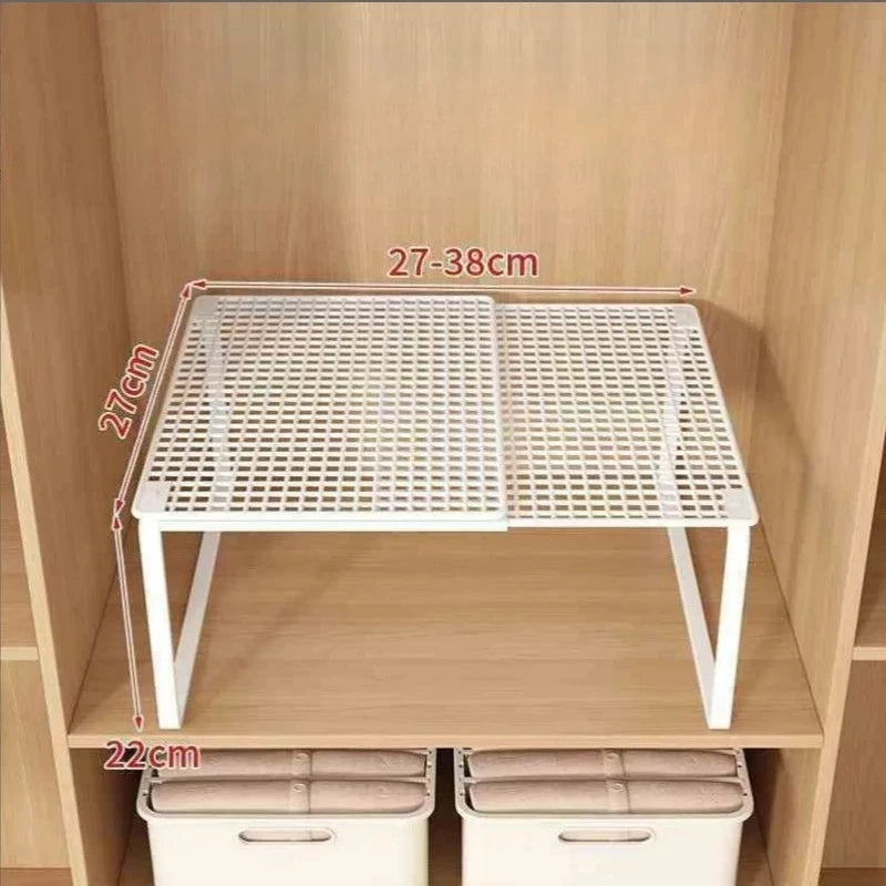 FlexiStack Expandable Closet Shelf Doubler (SpaceMax Grid Edition)
